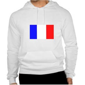 Blusa de Moletom Bandeira França - G - Branco