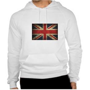 Blusa de Moletom Bandeira Inglaterra - G - Branco