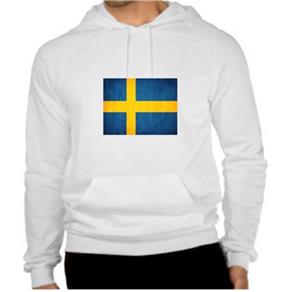 Blusa de Moletom Bandeira Suécia - G - Branco