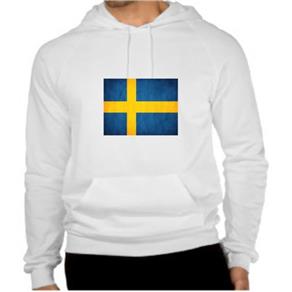 Blusa de Moletom Bandeira Suécia - GG - Branco
