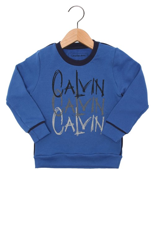 Blusa de Moletom Calvin Klein Kids Menino Azul