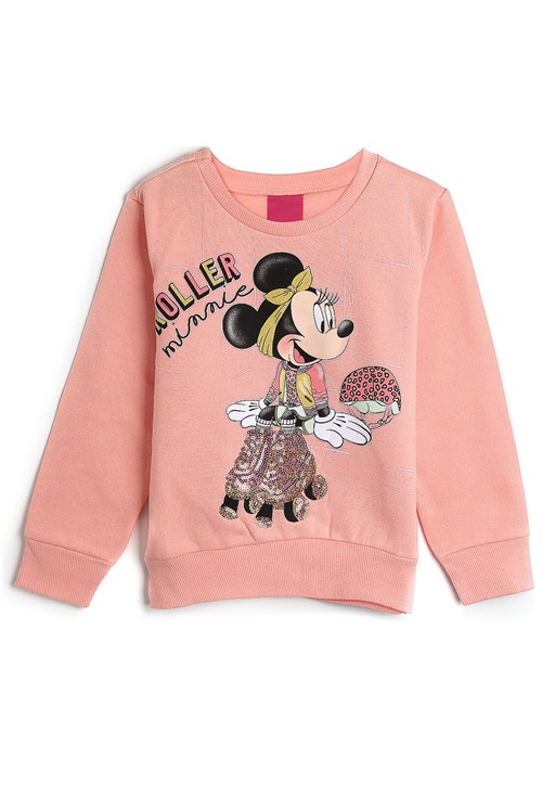 Blusa Disney Infantil Roller Minnie Rosa - Tricae
