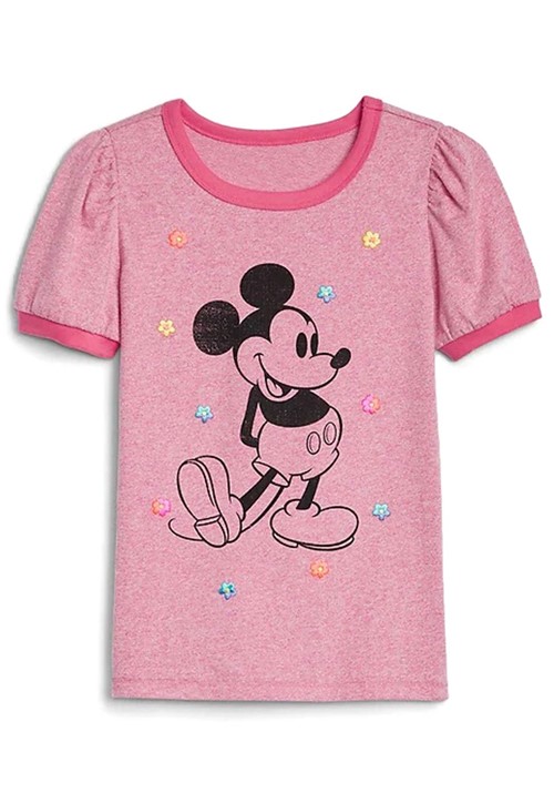 Blusa GAP Infantil Mickey Mouse Rosa - Tricae