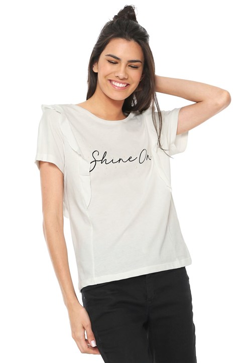 Blusa Hering Lettering Off-white