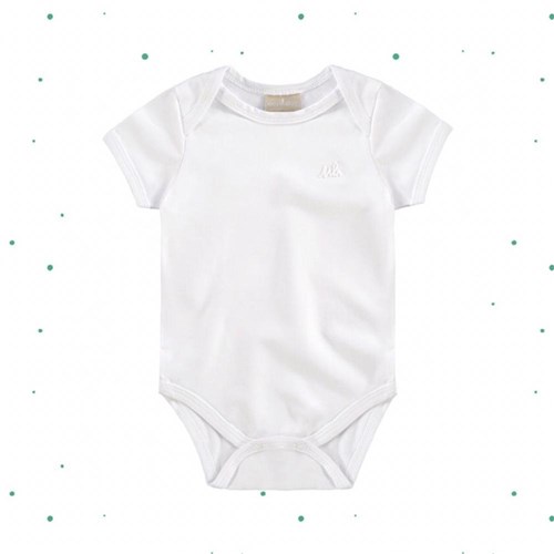 Body Bebê Menino Milon em Cotton Branco (Verão, Milon, P)