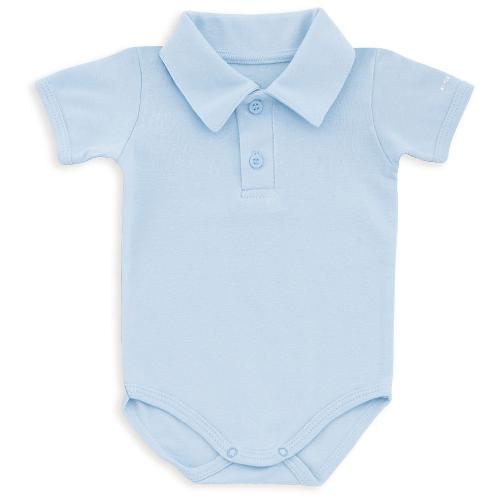 Body Liso Gola Polo - Dedeka (M - Azul Bebê)