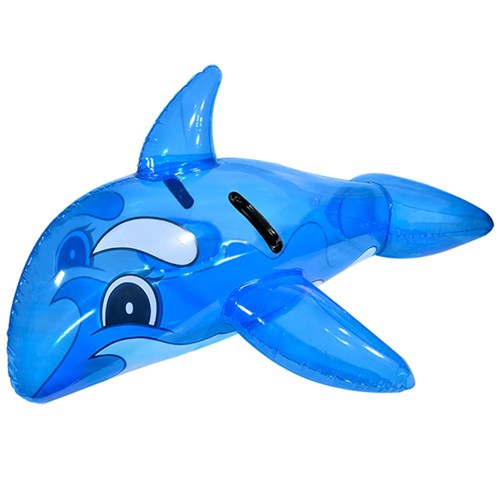 Boia Inflável Baleia Azul Transparente