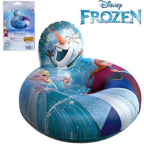 Boia Inflável Circular com Encosto Frozen