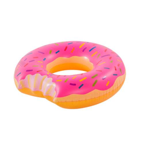 Boia Inflável Gigante Donuts Rosa 110x32 Cm para Esporte Lazer e Presentes
