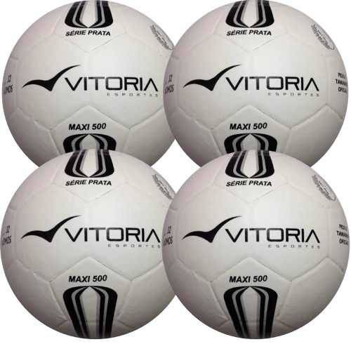 Bola Barata Futsal Vitoria Of Pt Max 500 Kit com 4 Unidades