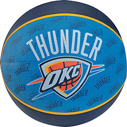 Tudo sobre 'Bola de Basquete 13 NBA Team Thunder Sz 7 Unica Uni'