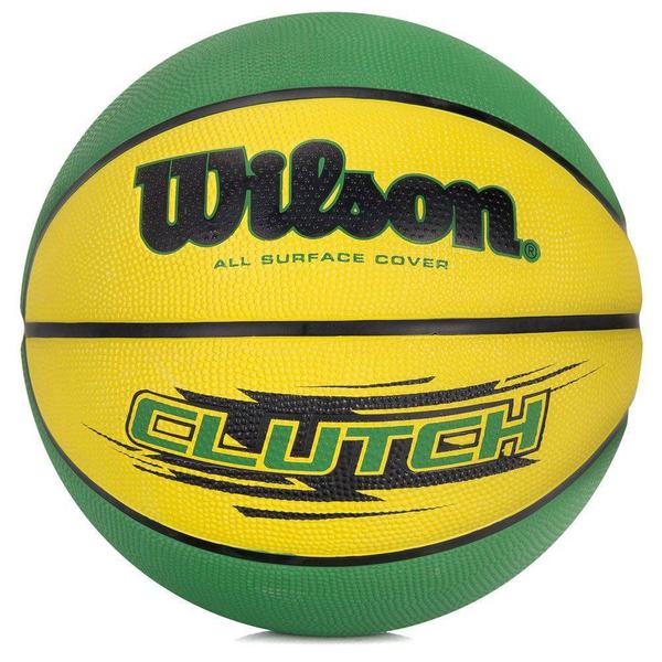 Bola de Basquete - Clutch 295 7 - Verde e Amarela - Wilson