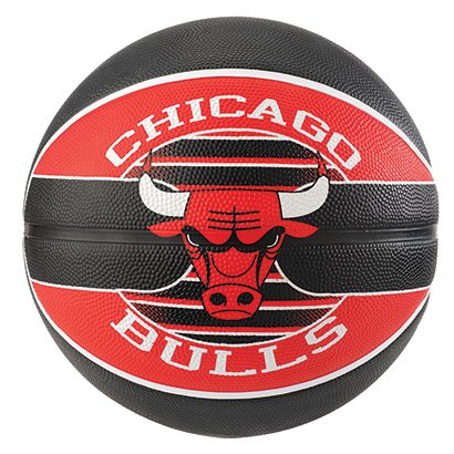 Bola de Basquete Spalding NBA Chicago Bulls Team Rubber Basketball Tam 7
