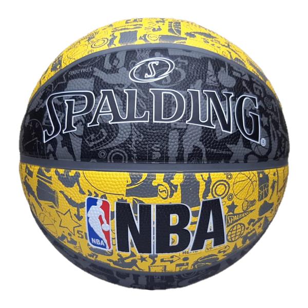 Bola de Basquete Spalding NBA Graffiti Amarelo/cinza