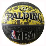 Bola de Basquete Spalding NBA Preta e Amarela