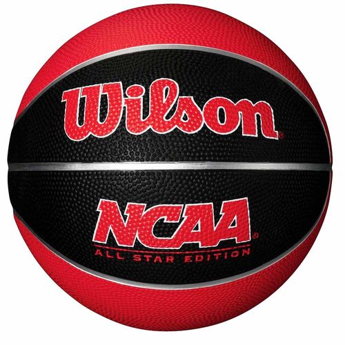 Bola de Basquete Wilson NCAA Mini Preta e Vermelha 1025287