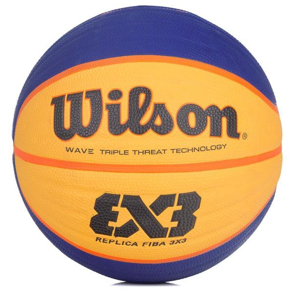 Bola de Basquete Wilson Replica Fiba 3x3 - Azul e Amarelo