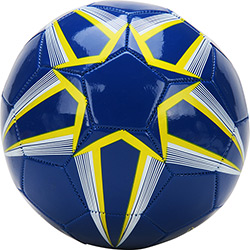Bola de Futebol - Amarela Faixa Azul e Preta - DTC