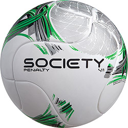 Tudo sobre 'Bola de Futebol Society Penalty S11 Pro Kick Off Termotec Branca, Verde e Preto'