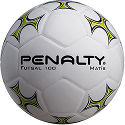 Bola de Futsal Penalty Matís 100 Sem Costura Termotec Branco, Verde e Preto