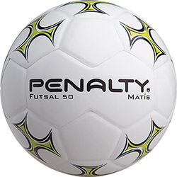 Bola de Futsal Penalty Matís 50 Sem Costura Termotec Branco, Verde e Preto