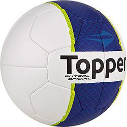 Bola de Futsal Topper Maestro Branco, Azul e Lima