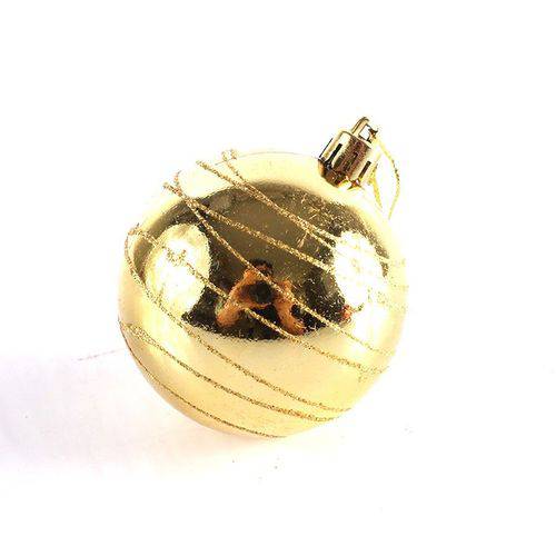 Tudo sobre 'Bola de Natal Decorada 7cm Dourada - 8 Unidades'
