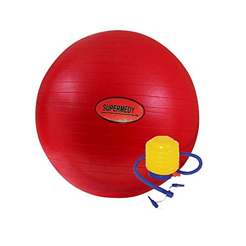 Bola de Pilates 45 Cm Vermelha C/Bomba Supermedy