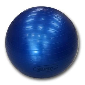 Bola de Pilates 65cm Azul com Bomba Supermedy