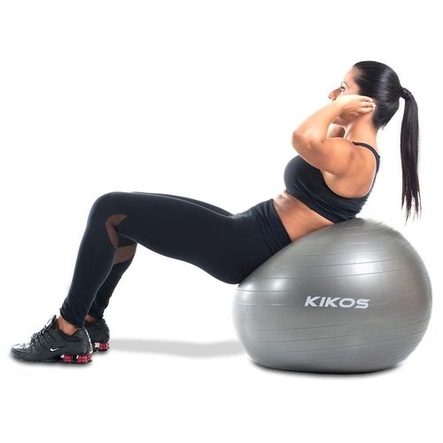 Bola de Pilates Fit Ball Kikos Cinza 75 Cm