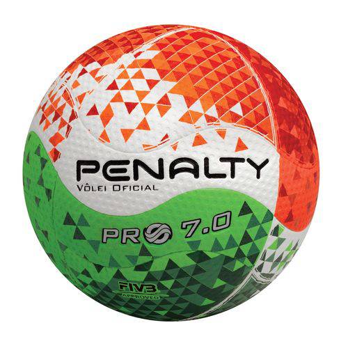 Bola de Vôlei Pro 7.0 Pro VIII Penalty - Branco/Laranja/Verde