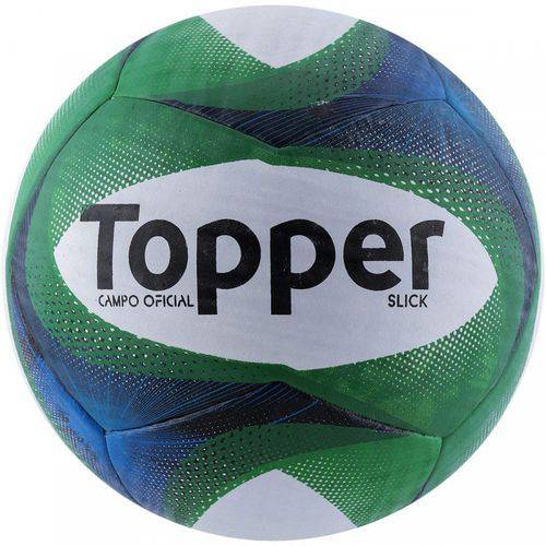 Bola Futebol Salão Slick Branco/preto/azul - Topper
