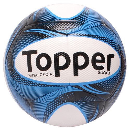 Bola Futsal Topper Slick 2 4201882 Branco/Preto/Azul