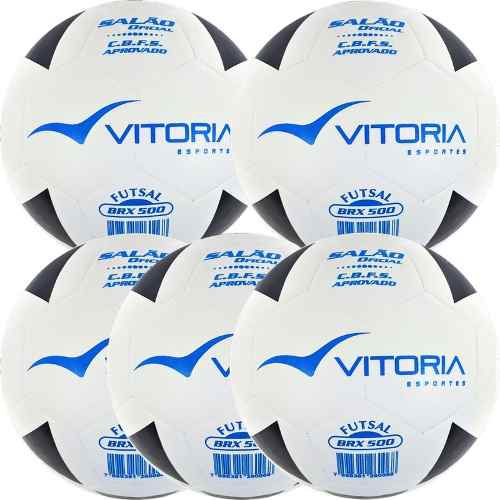 Bola Futsal Vitória Oficial Brx 500 - Lote com 5 Unidades - Vitoria Esportes