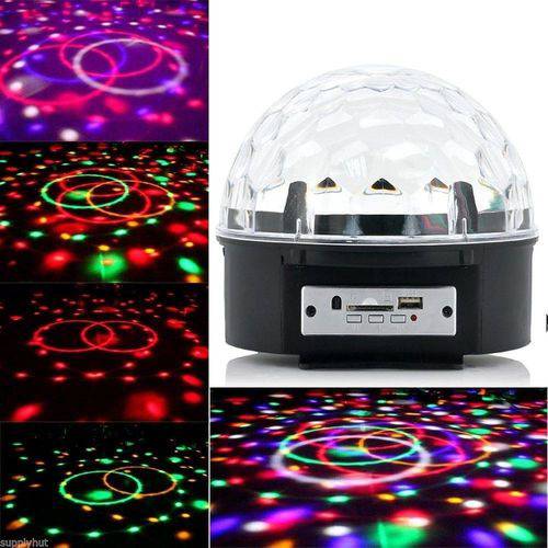 Bola Maluca Led Rgb Mp3 Projetor Holográfico Magic Ball Light Ycz001