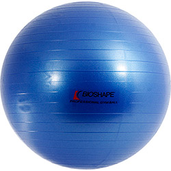 Bola P/ Exercícios 65cm Azul + DVD Pilates - Bioshape