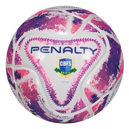 Bola Penalty Max 50 IX Futsal Branca e Rosa