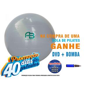 Bola Suiça para Exercícios Pilates Gynastic Ball Ø65cm C/ DVD de Exercícios