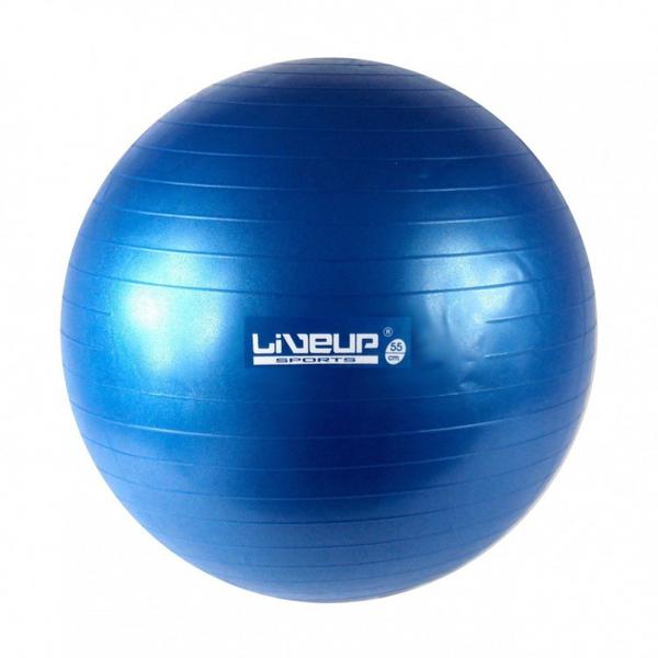 Bola Suiça para Pilates 55cm Azul LiveUp Premium LS3222 55 PR / AE