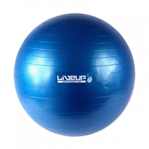 Bola Suiça para Pilates 55cm Azul LiveUp Premium LS3222 55 PR / AE