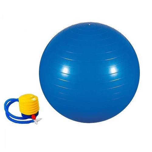 Bola Yoga Pilates Fitness Fisioterapia Exercícios Alongamento 65 Cm com Bomba Azul - Katatop