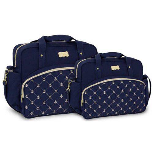 Bolsa Bebê Azul Marinho Kit Maternidade Enxoval 30ol07