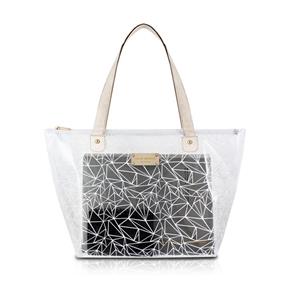 Bolsa Feminina Shopper Jacki Design Branco Transparente