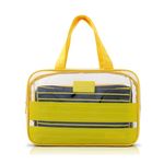 Bolsa Necessaire 2 em 1 Maquiagem e Acessorios Grande Colection Listrada Jacki Design Amarelo