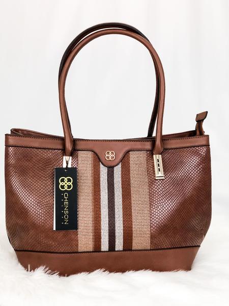 Bolsa Shopper Bag / Tote Bag Chenson com Listras