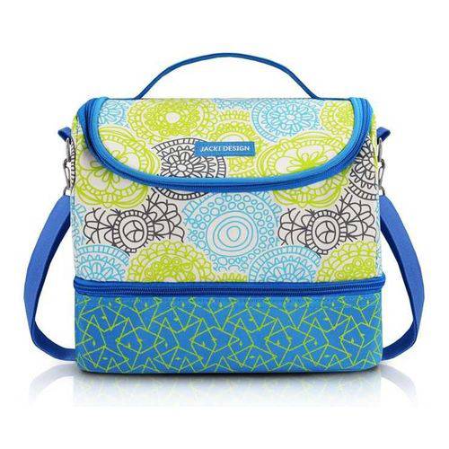 Bolsa Térmica com 2 Compart. My Lolla Poliéster e Folha de Alum. Azul Jacki Design