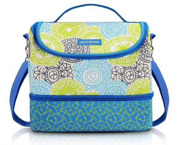 Bolsa Térmica com 2 Compart. My Lolla Poliéster e Folha de Alum. Azul Jacki Design