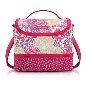 Bolsa Térmica com 2 Compartimentos e Alça Ajustavel Jacki Design Pink