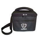 Bolsa Térmica + Marmitas Potes Couro Automotivo Preto (Bolso Faca)