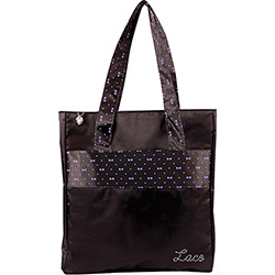 Bolsa Tote-Bag New Lace Preta com Roxo - DAC